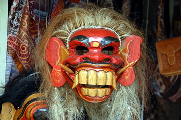 Traditional Indonesian mask. Wall decoration