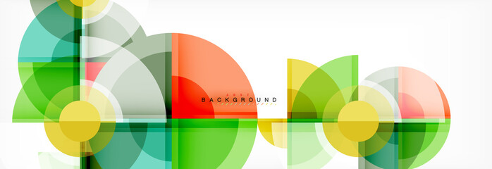 Vector fantastic circle modern geometric background template