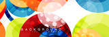 Abstract colorful geometric composition - multicolored circle background