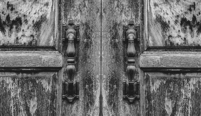 Door handle  of wooden door