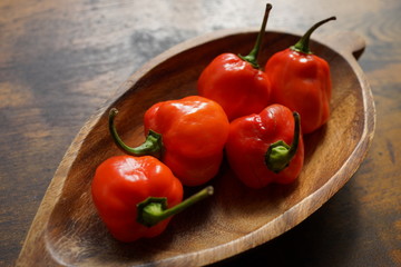 ハバネロ　唐辛子　ペッパー　辛い　激辛　真っ赤　刺激　接写