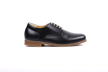 Men's derby shoe isolated on white background.
