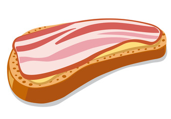 sandwich with bacon and butter