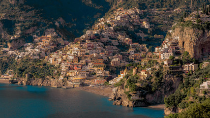 Positano kissed by a golden light