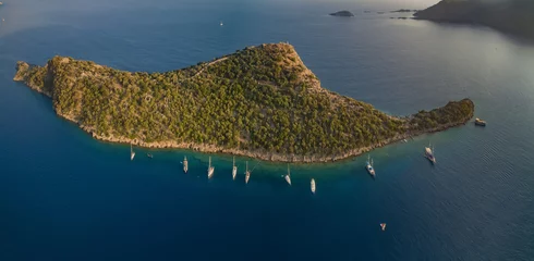 Papier Peint photo Île L& 39 île de Saint-Nicolas en Turquie est connue pour la colonie romaine (plus tard - byzantine) sur l& 39 île de Saint-Nicolas qui était autrefois l& 39 un des centres du christianisme