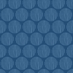 Seamless blue pattern with abstract circles