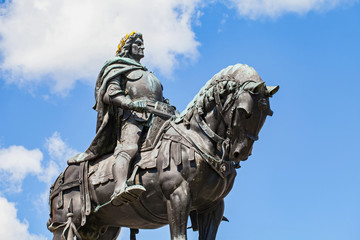 Obraz premium Matthias Rex statue in Cluj-Napoca