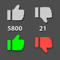 Obraz premium Like icon, symbol social networking service