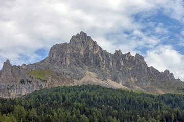 Fototapeta premium The Latemar, a famous mountain in the Dolomites, South Tyrol, Trentino, Italy