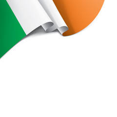 Ireland flag, vector illustration on a white background