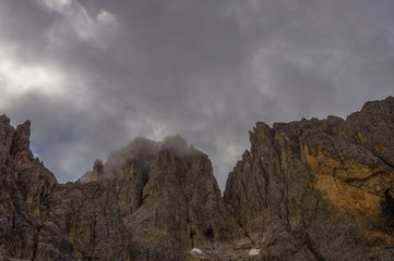 Langkofel im Nebel
