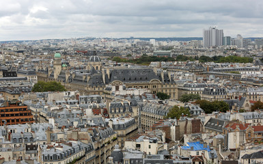 panoramic view of Paris from Notre Dame