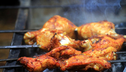 chicken on the grill