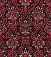 Vector Classic Damask Seamless Pattern 