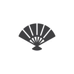 Folding Fan vector icon. filled flat sign for mobile concept and web design. Fan solid icon. Symbol, logo illustration. Pixel perfect vector graphics