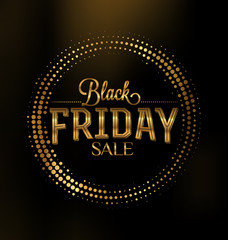 Black Friday Sale Typographic Design - Black and Gold