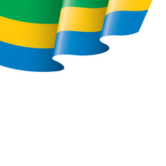 Gabon flag, vector illustration on a white background.