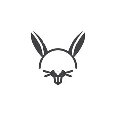 Rabbit mask vector icon. filled flat sign for mobile concept and web design. Costume party mask simple solid icon. Symbol, logo illustration. Pixel perfect vector graphics