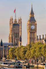 Fototapeta na wymiar Big Ben and Houses of Parliament in London, UK