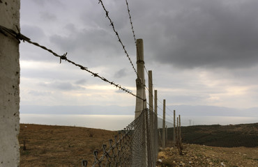 barbed wire fence