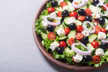Fresh vegetables greek salad