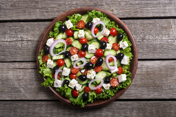 Fresh vegetables greek salad