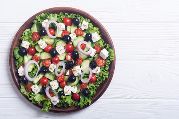 Fresh vegetables greek salad