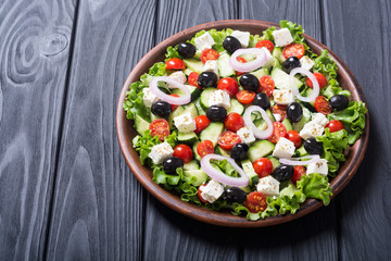 Fresh vegetables greek salad