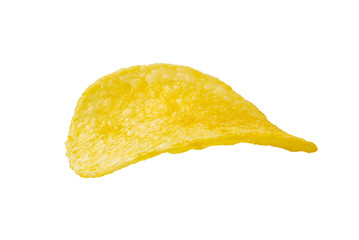 potato chips isolated on white background