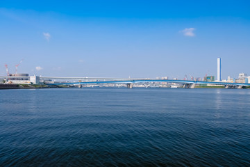 Obraz premium 東京 豊洲 春海橋公園からの景色