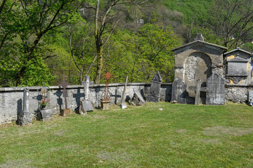 Cemetery of San Zenone church at Salorino near Mendrisio