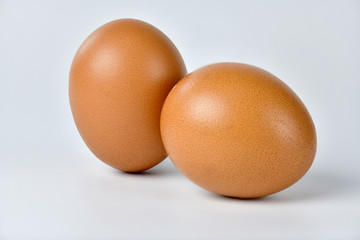 Eggs isolated on white background