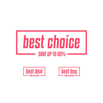 Best Choice, Best Deal & Best Buy Labels