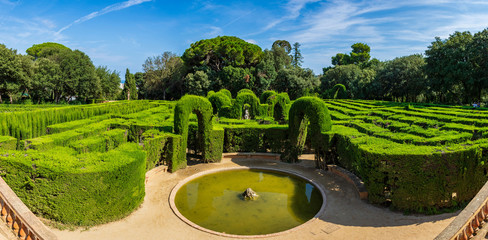 Garden-Park-Maze of the Labyrinth Park of Horta, Barcelona,
