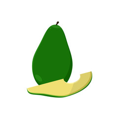 Avocado Alligator Pear Fruit Vector Illustration