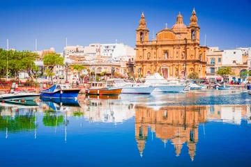Deurstickers Malta, Msida Marina in Valletta © ecstk22