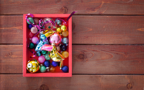 Bunte Dekoration zu Weihnachten