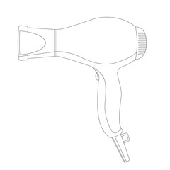  hair dryer vector illustration flat style 