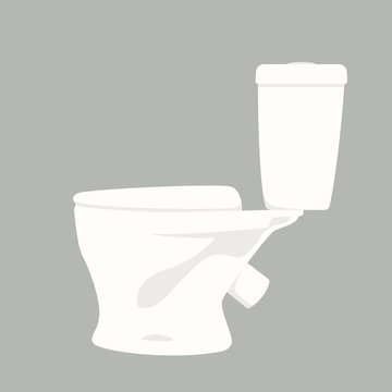  lavatory pan vector illustration flat style 