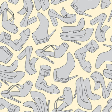 Shoes seamless pattern