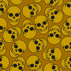 Seamless vector pattern with skulls