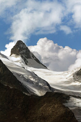 alpine glacier in summer