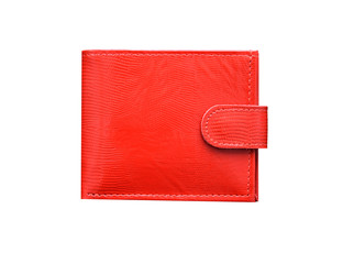 red wallet isolated on white background