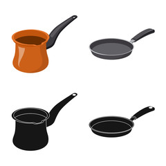 Isolated object of kitchen and cook sign. Collection of kitchen and appliance vector icon for stock.