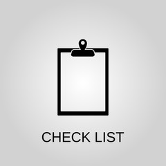 Check list icon. Check list symbol. Flat design. Stock - Vector illustration