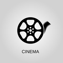 Cinema icon. Cinema symbol. Flat design. Stock - Vector illustration