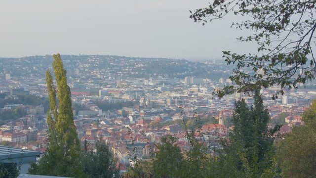 Stuttgart scenic overview pan