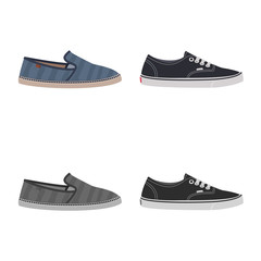 Vector illustration of man and foot sign. Collection of man and wear stock symbol for web.