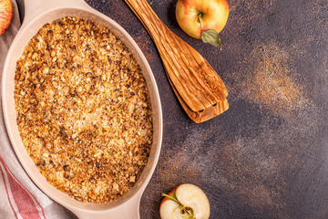 Apple cherry crisp crumble