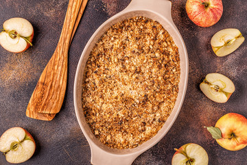 Apple cherry crisp crumble